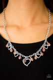 Paparazzi "Keep Me In Your Heart" Orange Necklace & Earring Set Paparazzi Jewelry