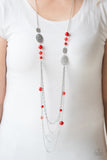 Paparazzi "The SUMMERTIME Of Your Life!" Red Necklace & Earring Set Paparazzi Jewelry