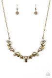 Paparazzi VINTAGE VAULT "Tie The Knot" Brass Necklace & Earring Set Paparazzi Jewelry