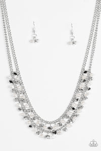 Paparazzi VINTAGE VAULT "Majestic Marinas" White Necklace & Earring Set Paparazzi Jewelry