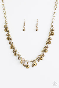 Paparazzi "City Couture" Brass Necklace & Earring Set Paparazzi Jewelry