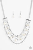 Paparazzi "Rockefeller Romance" White Necklace & Earring Set Paparazzi Jewelry