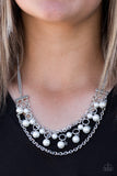 Paparazzi "Rockefeller Romance" White Necklace & Earring Set Paparazzi Jewelry