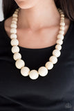 Paparazzi "Effortlessly Everglades" White Necklace & Earring Set Paparazzi Jewelry