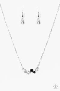 Paparazzi "Champagne Cabaret" Black Necklace & Earring Set Paparazzi Jewelry