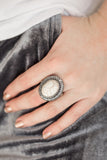 Paparazzi "Surfin Sand Dunes" White Ring Paparazzi Jewelry