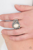 Paparazzi "Coyote Canyon" White Ring Paparazzi Jewelry