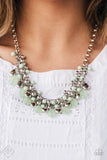 Paparazzi "Diva Attitude" FASHION FIX Green Necklace & Earring Set Paparazzi Jewelry