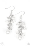 Paparazzi "Classy Crescendo" FASHION FIX White Earrings Paparazzi Jewelry