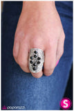 Paparazzi "Think Twice - Black" ring Paparazzi Jewelry