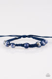 Paparazzi "Endurance" Blue Stone Knotted Twine Urban Bracelet Unisex Paparazzi Jewelry