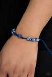Paparazzi "Endurance" Blue Stone Knotted Twine Urban Bracelet Unisex Paparazzi Jewelry