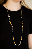 Paparazzi "Ocean Bliss" Yellow Necklace & Earring Set Paparazzi Jewelry