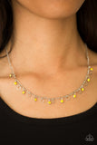 Paparazzi "Dinner Party Demure" Yellow Necklace & Earring Set Paparazzi Jewelry