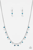 Paparazzi "Dinner Party Demure" Blue Necklace & Earring Set Paparazzi Jewelry