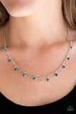 Paparazzi "Dinner Party Demure" Blue Necklace & Earring Set Paparazzi Jewelry