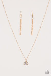 Paparazzi "Diamond Debonair" Gold Necklace & Earring Set Paparazzi Jewelry