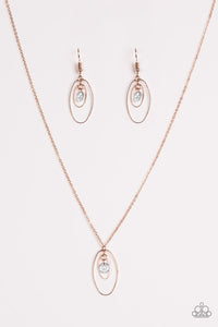 Paparazzi "City Gem" Rose Gold Necklace & Earring Set Paparazzi Jewelry