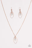 Paparazzi "City Gem" Rose Gold Necklace & Earring Set Paparazzi Jewelry