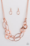 Paparazzi "Metallic Maverick" Copper Necklace & Earring Set Paparazzi Jewelry