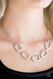 Paparazzi "Gorgeously Geometric" Silver Necklace & Earring Set Paparazzi Jewelry