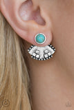 Paparazzi "Stylishly Santa Fe" Blue Post Earrings Paparazzi Jewelry