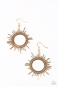 Paparazzi "All Sizzle" Gold Earrings Paparazzi Jewelry