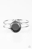 Paparazzi "Showbiz Shimmer" Silver Frame Smoky Gem Cuff Bracelet Paparazzi Jewelry