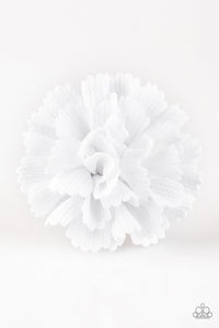 Paparazzi "Heavy Petal" White Flower Hairband Clip Paparazzi Jewelry