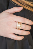 Paparazzi VINTAGE VAULT "Bank Run" Gold Ring Paparazzi Jewelry