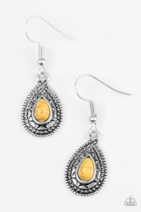 Paparazzi "Blazing Beauty" Yellow Earrings Paparazzi Jewelry