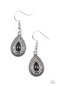 Paparazzi VINTAGE VAULT "Blazing Beauty" Black Earrings Paparazzi Jewelry