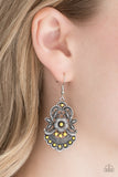 Paparazzi "Blooming Bora Bora" Yellow Earrings Paparazzi Jewelry