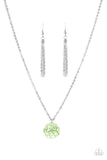 Paparazzi VINTAGE VAULT "Blossom Bliss" Green Necklace & Earring Set Paparazzi Jewelry