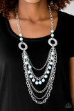 Paparazzi "BELLES and Whistles" Blue Necklace & Earring Set Paparazzi Jewelry
