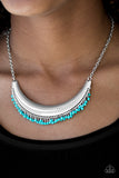 Paparazzi "Fringe Out" Blue Necklace & Earring Set Paparazzi Jewelry
