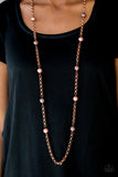Paparazzi VINTAGE VAULT "Showroom Shimmer" Copper Necklace & Earring Set Paparazzi Jewelry