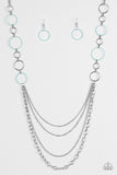 Paparazzi VINTAGE VAULT "Industrial Circus" Blue Necklace & Earring Set Paparazzi Jewelry