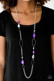 Paparazzi VINTAGE VAULT "Popular Demand" Purple Necklace & Earring Set Paparazzi Jewelry