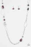 Paparazzi VINTAGE VAULT "Popular Demand" Silver Necklace & Earring Set Paparazzi Jewelry