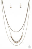 Paparazzi VINTAGE VAULT "Twinkly Troves" Brass Necklace & Earring Set Paparazzi Jewelry