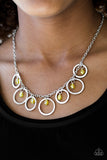 Paparazzi VINTAGE VAULT "Rochester Refinement" Yellow Necklace & Earring Set Paparazzi Jewelry