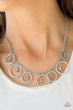 Paparazzi VINTAGE VAULT "Rochester Refinement" Silver Necklace & Earring Set Paparazzi Jewelry