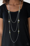 Paparazzi VINTAGE VAULT "Hibiscus Hideaway" Yellow Necklace & Earring Set Paparazzi Jewelry