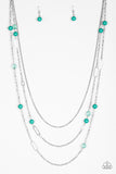 Paparazzi "East Coast Classic" Green Necklace & Earring Set Paparazzi Jewelry