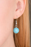 Paparazzi "Keep A GLOW Profile" Blue Necklace & Earring Set Paparazzi Jewelry