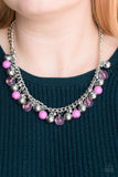 Paparazzi VINTAGE VAULT "Keep A GLOW Profile" Purple Necklace & Earring Set Paparazzi Jewelry