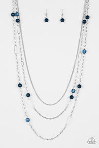 Paparazzi "East Coast Classic" Blue Necklace & Earring Set Paparazzi Jewelry