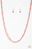 Paparazzi VINTAGE VAULT "Colorfully Chic" Orange Necklace & Earring Set Paparazzi Jewelry