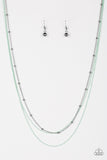 Paparazzi VINTAGE VAULT "Colorfully Chic" Green Necklace & Earring Set Paparazzi Jewelry